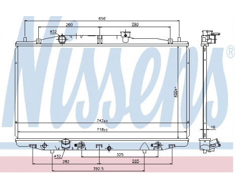 Radiator, engine cooling 69475 Nissens