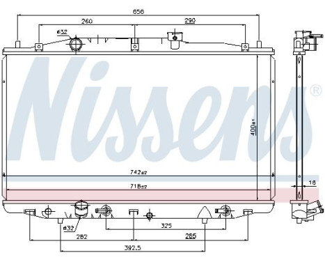 Radiator, engine cooling 69475 Nissens, Image 2