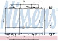 Radiator, engine cooling 69476 Nissens
