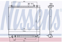 Radiator, engine cooling 69484 Nissens