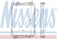 Radiator, engine cooling 69601A Nissens