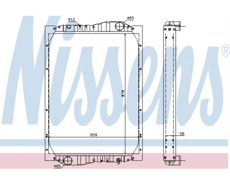 Radiator, engine cooling 69601A Nissens