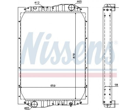 Radiator, engine cooling 69601A Nissens, Image 2