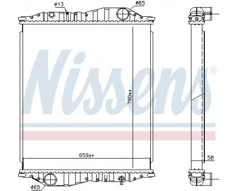 Radiator, engine cooling 69602A Nissens, Image 2