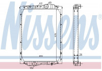Radiator, engine cooling 69603A Nissens