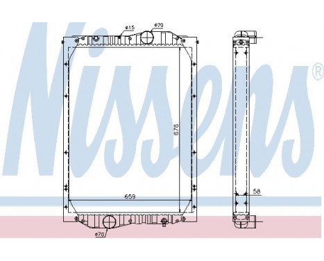 Radiator, engine cooling 69603A Nissens