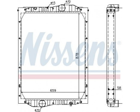 Radiator, engine cooling 69603A Nissens, Image 2