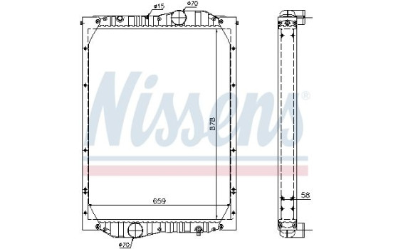 Radiator, engine cooling 69603A Nissens, Image 2