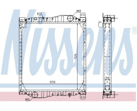 Radiator, engine cooling 69606A Nissens