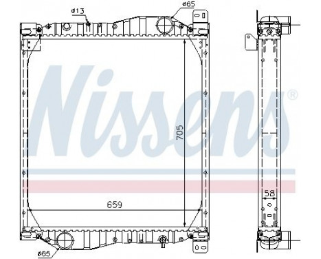 Radiator, engine cooling 69606A Nissens, Image 2