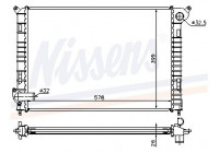 Radiator, engine cooling 69700A Nissens