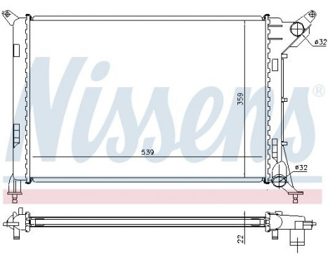 Radiator, engine cooling 69702A Nissens, Image 2