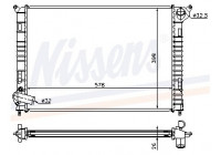 Radiator, engine cooling 69703A Nissens