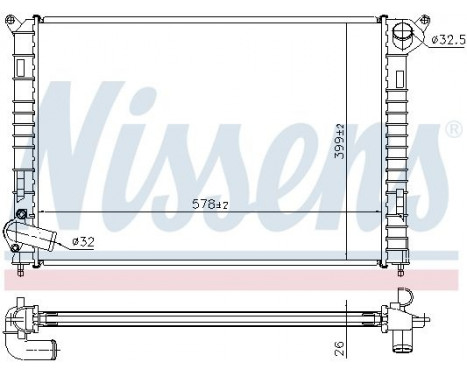 Radiator, engine cooling 69703A Nissens, Image 7