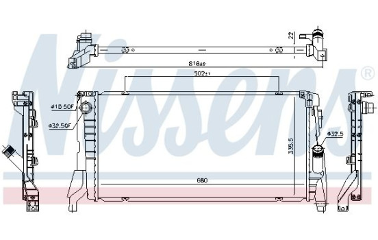 Radiator, engine cooling 69710 Nissens