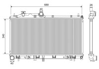 Radiator, engine cooling 701196 Valeo