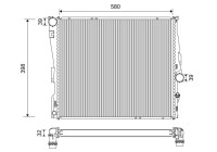 Radiator, engine cooling 701200 Valeo