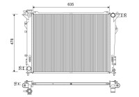 Radiator, engine cooling 701209 Valeo