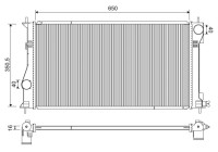 Radiator, engine cooling 701217 Valeo