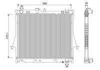 Radiator, engine cooling 701231 Valeo