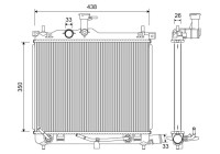 Radiator, engine cooling 701253 Valeo