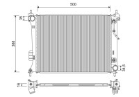 Radiator, engine cooling 701254 Valeo