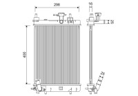 Radiator, engine cooling 701257 Valeo