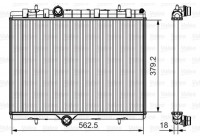 Radiator, engine cooling 701507 Valeo