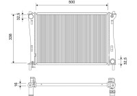 Radiator, engine cooling 701522 Valeo