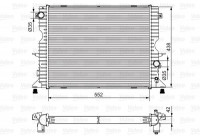 Radiator, engine cooling 701545 Valeo