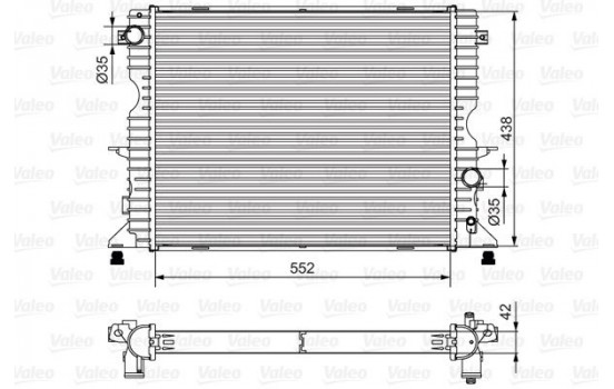 Radiator, engine cooling 701545 Valeo