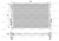 Radiator, engine cooling 701559 Valeo