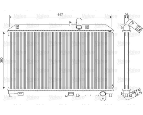 Radiator, engine cooling 701561 Valeo