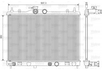 Radiator, engine cooling 701573 Valeo