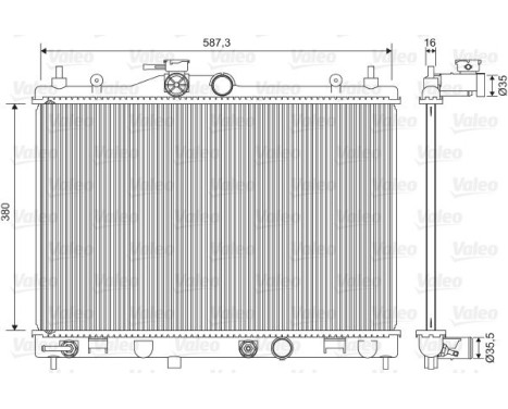 Radiator, engine cooling 701573 Valeo