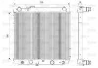 Radiator, engine cooling 701596 Valeo