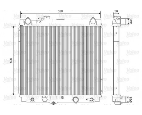 Radiator, engine cooling 701596 Valeo