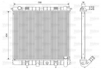 Radiator, engine cooling 701599 Valeo