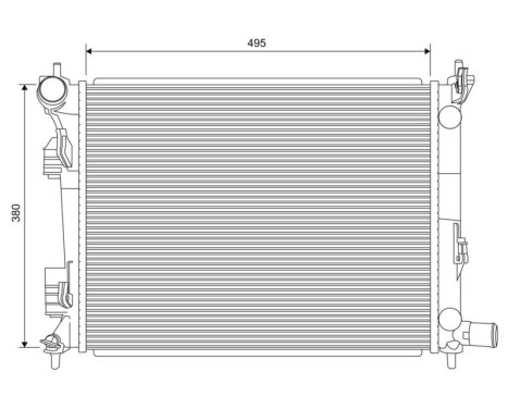 Radiator, engine cooling 701620 Valeo
