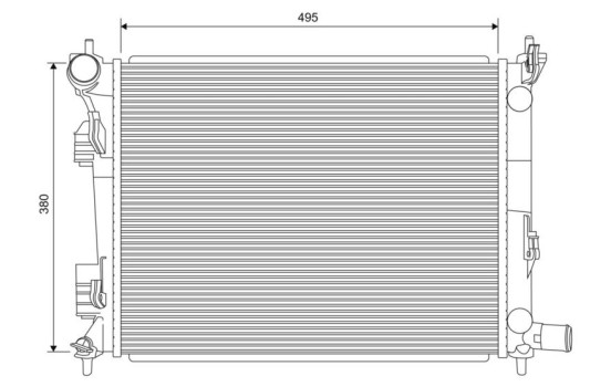 Radiator, engine cooling 701620 Valeo