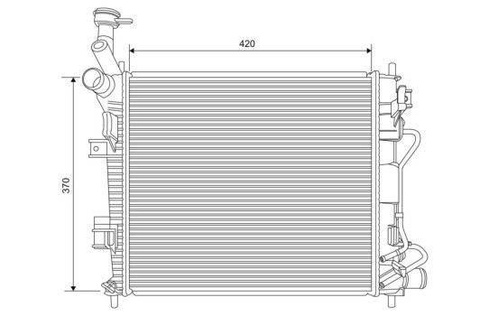 Radiator, engine cooling 701621 Valeo