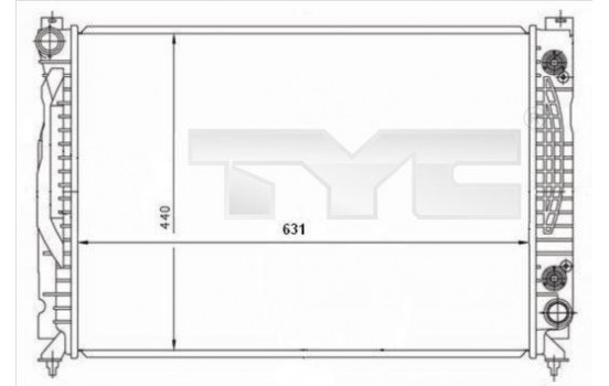 Radiator, engine cooling 702-0001 TYC