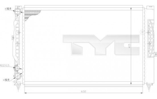 Radiator, engine cooling 702-0011 TYC