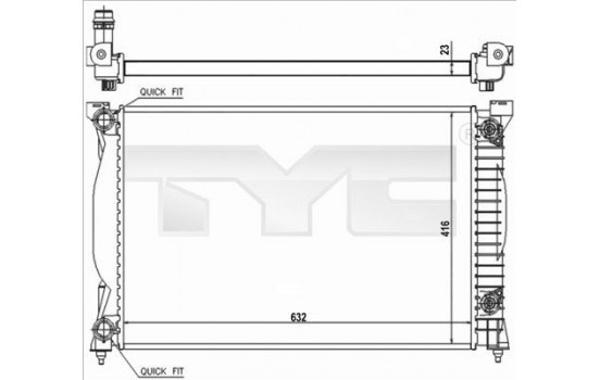 Radiator, engine cooling 702-0014-R TYC