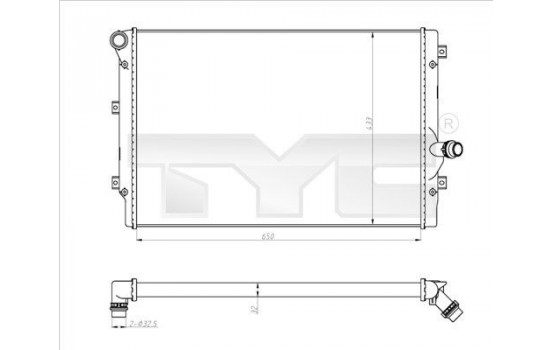 Radiator, engine cooling 702-0024-R TYC