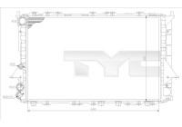 Radiator, engine cooling 702-0027 TYC