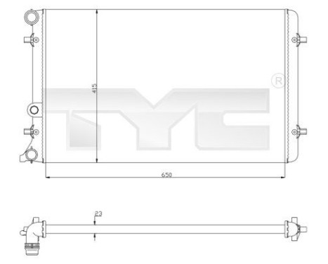 Radiator, engine cooling 702-0033 TYC