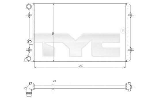 Radiator, engine cooling 702-0033 TYC