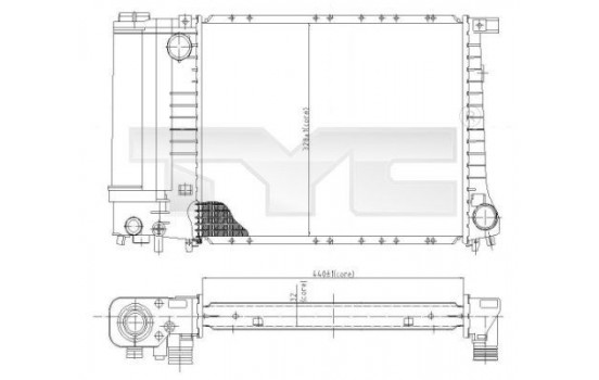 Radiator, engine cooling 703-0003 TYC