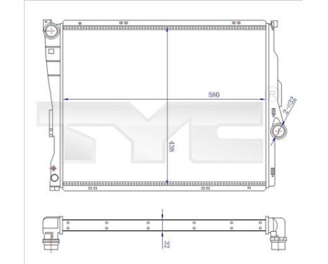Radiator, engine cooling 703-0006-R TYC